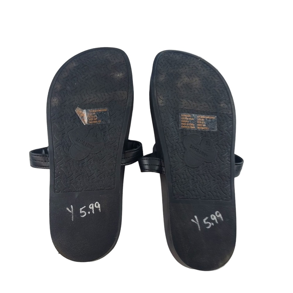Sam & Libby Women 9.5 Black Medallion Platform Thong Sandals 10398S2001 - Picture 6 of 8